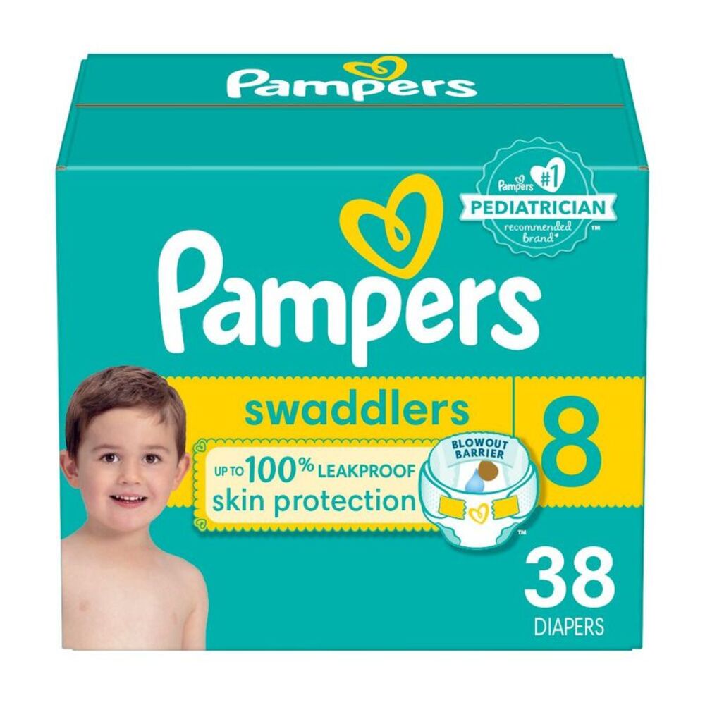 Pampers Swaddlers Active Baby Disposable Diapers Super Pack - Size 8 - 38ct